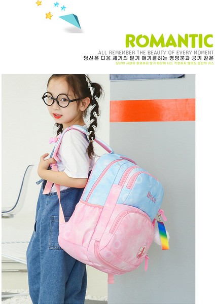 Kontrast Renkli Büyük Kapasiteli Degrade Yıldızlı Gökyüzü Sırt Çantası Ilkokul Okul Çantası Kız 1-3 Dereceli Hafif Sırt Çantası (Yurt Dışından) indirimleri