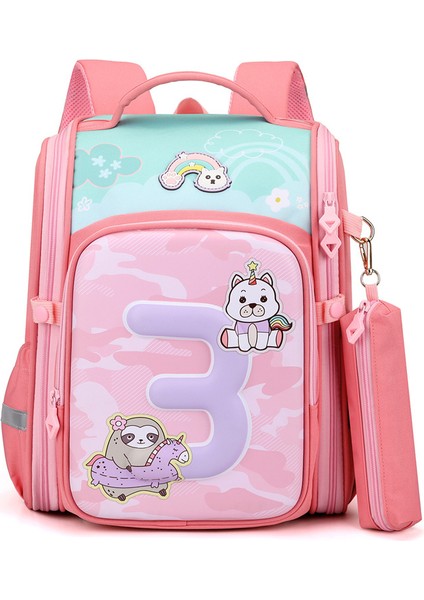 3D Hepsi Bir Arada Havalı Masaj Hava Yastığı Uzay Sırt Çantası Ilkokul Erkekleri Için Kızların Okul Çantası Üzerindeki Yükü Azaltmak Için Çizgi Film Klişeleri (Yurt Dışından)