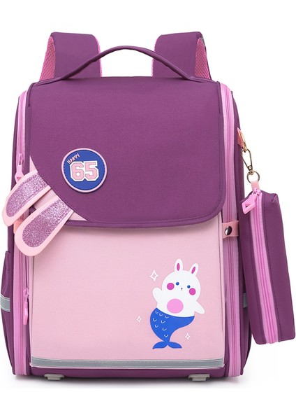 Büyük Kapasiteli Hafif Ilkokul Öğrencisi Okul Çantası Kız 3-5 Sınıf Yükü Azaltan Çocuk Sırt Çantası (Yurt Dışından)