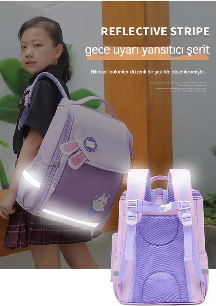 Büyük Kapasiteli Hafif Ilkokul Öğrencisi Okul Çantası Kız 3-5 Sınıf Yükü Azaltan Çocuk Sırt Çantası (Yurt Dışından) indirimleri