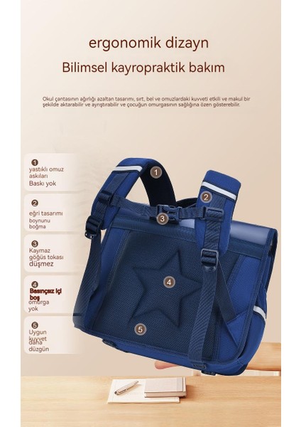 Yatay Okul Çantası Ilkokul Öğrencileri Erkek ve Kız Çocukları 2-4. Sınıflar Için Yükü Azaltan Omurga Koruma Sırt Çantası (Yurt Dışından) fiyatları