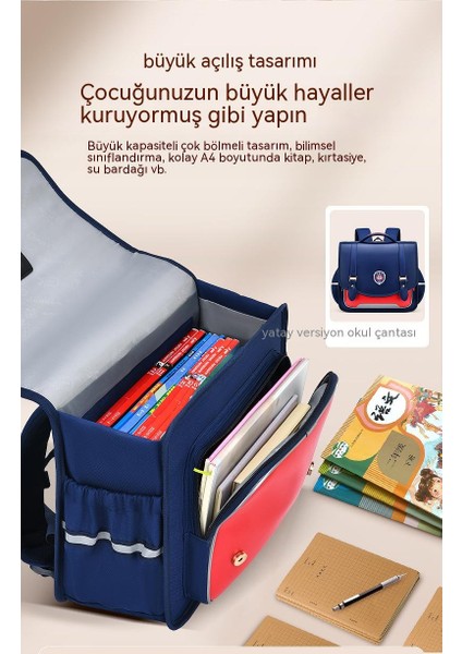Yatay Okul Çantası Ilkokul Öğrencileri Erkek ve Kız Çocukları 2-4. Sınıflar Için Yükü Azaltan Omurga Koruma Sırt Çantası (Yurt Dışından) fırsatları