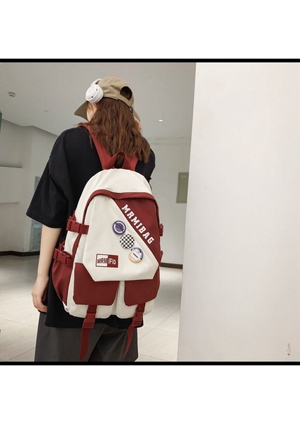 2023 Yeni Kız Moda Sırt Çantası Kişilik Sırt Çantası Erkek Üniversite Öğrencileri Lise Okul Çantası (Yurt Dışından) modelleri