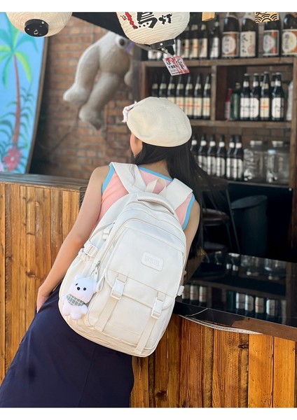 2023 Yeni Ortaokul Öğrencileri Okul Çantası Seyahat Basit Küçük Taze Hafif Büyük Kapasiteli Sırt Çantası Eğlence Çift Sırt Çantası (Yurt Dışından) fiyatları