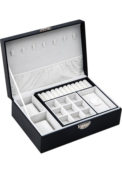 Çok Fonksiyonlu Mücevher Kutusu Taşınabilir Pu Deri (Yurt Dışından)