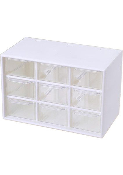Masaüstü Çekmece Kutusu Toz Geçirmez Ev Kitapları Ev Kitapları Ev Ofisi 9 Izgara Beyaz (Yurt Dışından)