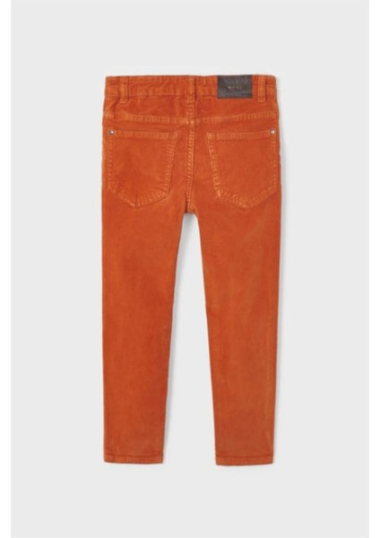 Erkek Çocuk Fitilli Slim Fit Basic Pantolon 537 Turuncu modelleri