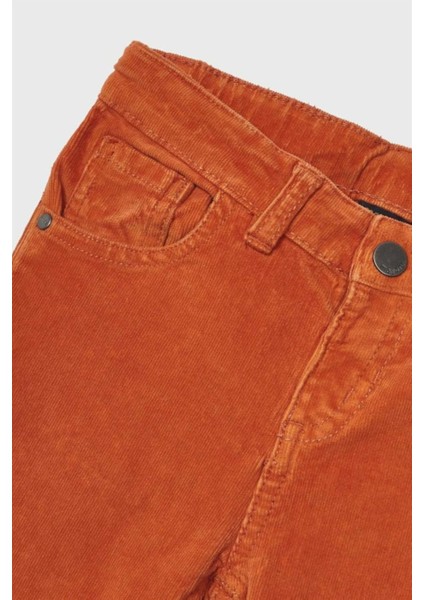 Erkek Çocuk Fitilli Slim Fit Basic Pantolon 537 Turuncu fırsatları