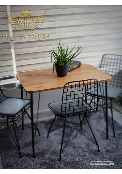 Metal Ayaklı 60X90 cm Eclipse 2024( Tek Masa) Mutfak - Çalışma - Balkon Masası
