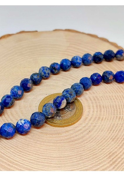 Lapis Taşı Faset Kesim Kolye 8mm (Klipsli) indirimleri