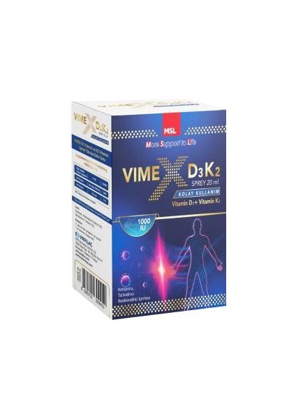 Vimex D3K2 Vitamin D3K2 Sprey 50 ml