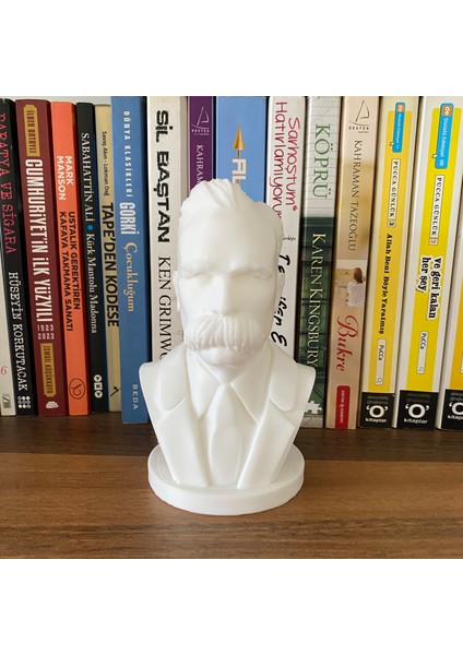 Friedrich Nietzsche Büst Niçe Büst Dekoratif Biblo Kitaplık Dekor 15CM