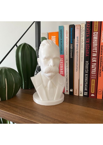 Friedrich Nietzsche Büst Niçe Büst Dekoratif Biblo Kitaplık Dekor 15CM