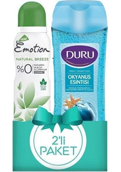 Duru Emotion Deo 150 ml Natural Breeze + Okyanus Esintisi Duş J