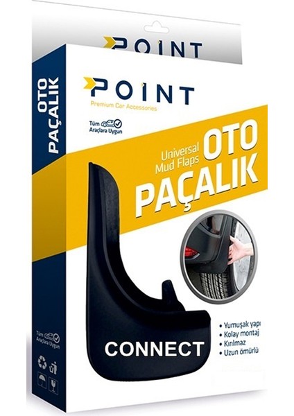 Ford Connect Paçalık Tozluk Çamurluk Universal Siyah 2'li