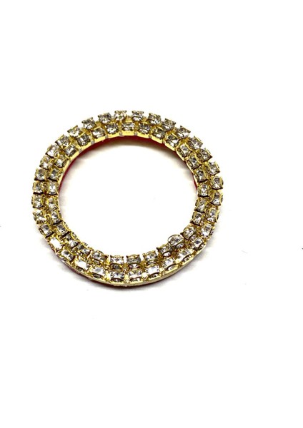 Kristal Taşlı Start Stop Düğme Halkası Altın fiyatları