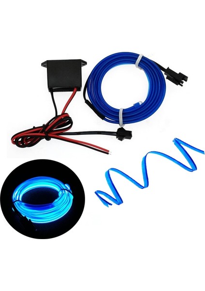 Fitilli Ip Neon LED Torpido Şeridi 2 Metre Mavi