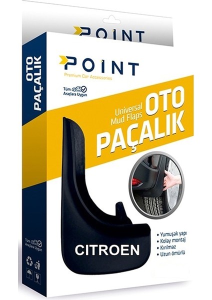 Citroen Paçalık Tozluk Çamurluk Universal Siyah 2'li