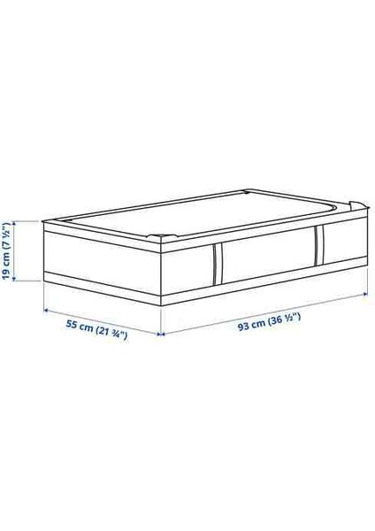 Akdeniz Skubb Koyu Gri 93X55X19 cm Saklama Kutusu