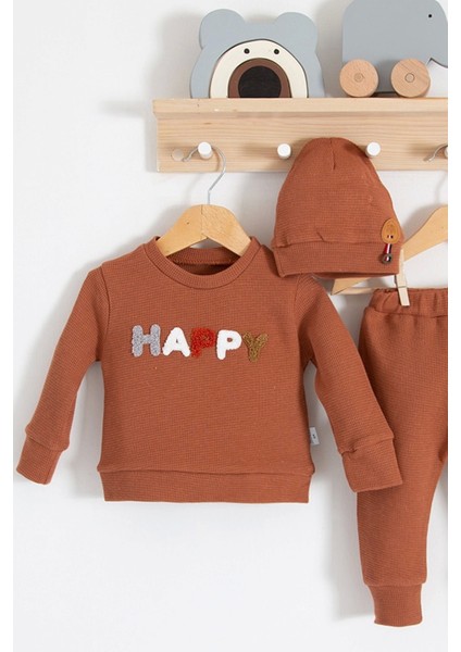 Happy Nakışlı 2'li Pamuklu Erkek Bebek Takım fiyatları