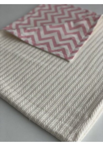 Krem Örgü Pembe Zigzag Poplin Pike indirimleri