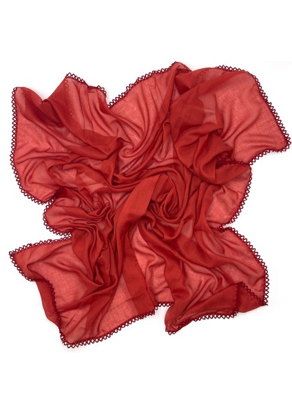 Naz Ipek 10'lu Set Kenarları Oyalı %100 Pamuklu Yazma 100X100CM Eşarp Toptan Dağıtmalık