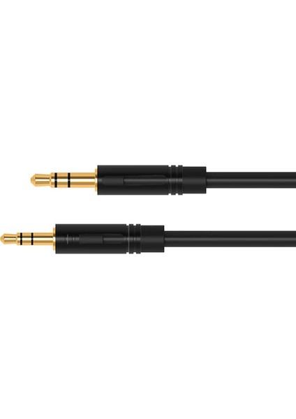 3.5mm Jack Girişli Ses Aktarım Kablosu Aux To Aux Telefon Hoparlör Araç Aksesuarı Siyah Kablo fiyatları