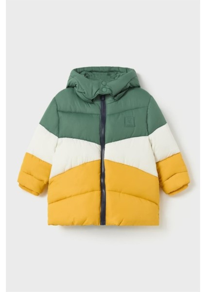 Erkek Bebek Renk Bloklu Polar Astarlı Kışlık Mont 2437 Haki fiyatları