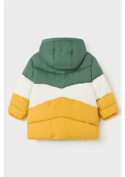 Erkek Bebek Renk Bloklu Polar Astarlı Kışlık Mont 2437 Haki modelleri