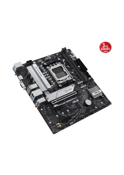 Prıme B650M-K Amd B650 Am5 Ddr5 6400 Dp Vga 2X M2 Usb3.2 Aura Rgb 2.5Gbit Lan Matx (Prıme B650M-K) Anakart