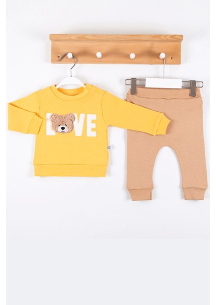 Bear Love Nakışlı % 100 Pamuklu 2'li Erkek Takım