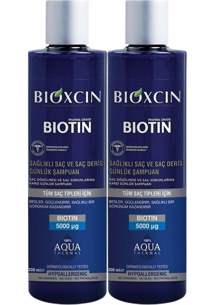 Biotin Şampuan 300 ml Tüm Saç Tipleri x 2 Adet