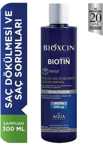 Biotin Şampuan 300 ml Tüm Saç Tipleri x 2 Adet