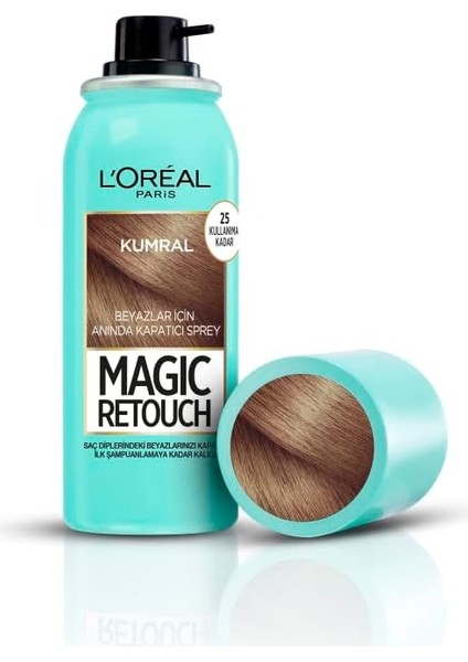 Magic Retouch Beyaz Dipleri Kapatıcı Sprey - Kumral (75 Ml)