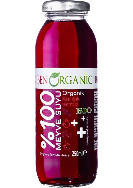 Ben Organic Kırmızı Meyveler Suyu 6 x 250 ml