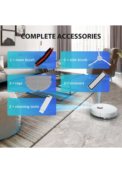 D9 Max Robot Süpürge Aksesuarları Ana Fırça Yan Fırça Paspas Bezleri Hepa Filtre Yedek Parçaları (Yurt Dışından) fırsatları