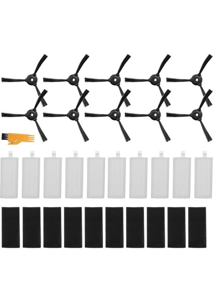 10 Filtre ve 10 Yan Fırça M201 T700 M520 M571 M501B M301 Robotlu Süpürge Yedek Aksesuarlar Kiti (Yurt Dışından) modelleri