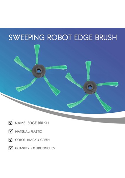 Gui xulian Aksesuarlar Yuvarlak Fırça Filtre Yan Fırçalar Kobold VR200 Robot Süpürge Yedek Parçaları (Yurt Dışından)