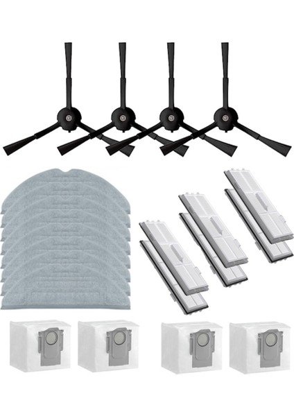 22 Adet Yıkanabilir Filtre Paspas Yan Fırça Toz Torbaları S8 Pro Ultra /s8+/s8 Robotlu Süpürge Yedek Parçalar (Yurt Dışından) fırsatları