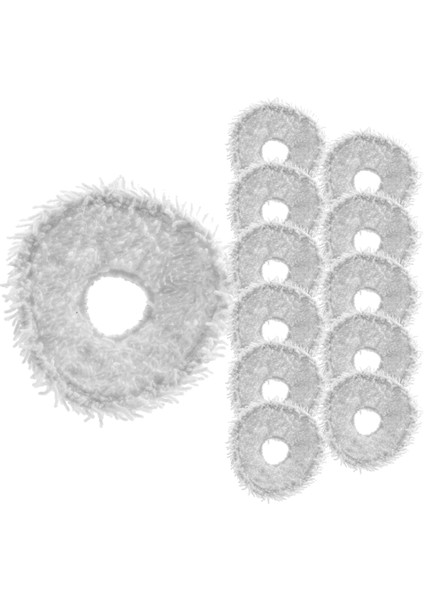 T10 Robot Süpürme Aksesuarları Parçaları Mikrofiber Mops Için 12 Adet Yeniden Kullanılabilir Paspas Bezi (Yurt Dışından)