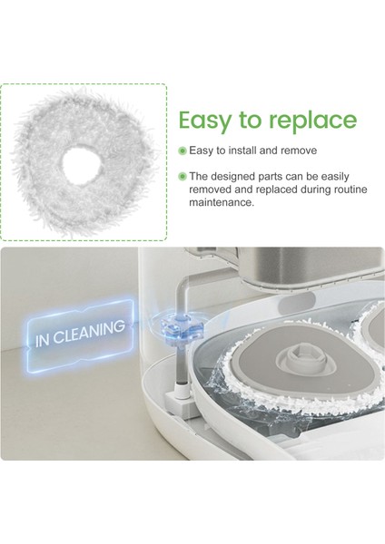 T10 Robot Süpürme Aksesuarları Parçaları Mikrofiber Mops Için 12 Adet Yeniden Kullanılabilir Paspas Bezi (Yurt Dışından) indirimleri