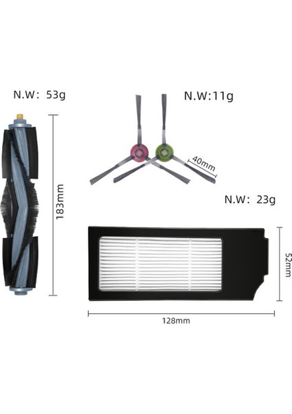 Deebot X1 Omni T10 Turbo Elektrikli Süpürge Robotu Ana Fırça Yan Fırça Filtre Toz Torbası Aksesuarları (Yurt Dışından)