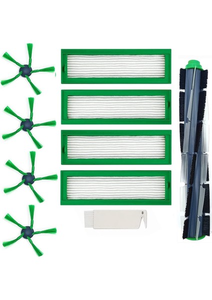 Kobold VR200 VR300 Robotlu Süpürge Aksesuarları Için Yedek Rulo Fırça Yan Fırçalar Hepa Filtre (Yurt Dışından)