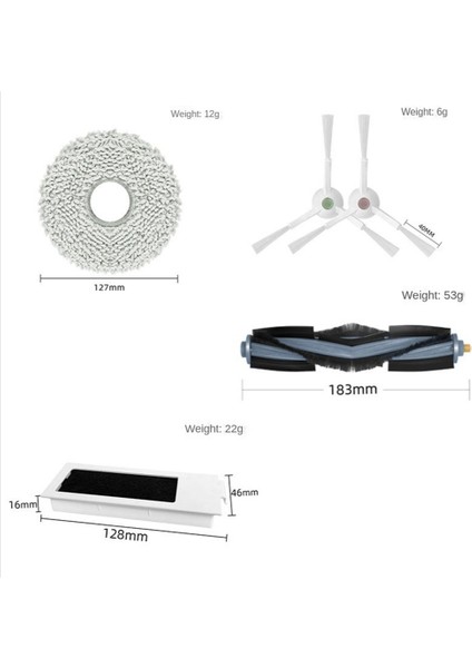 Deeboot T20 Max T20 Pro / Robot Süpürge Yedek Parçaları Ana Yan Fırça Hepa Filtre Paspas Bezi (Yurt Dışından) fırsatları