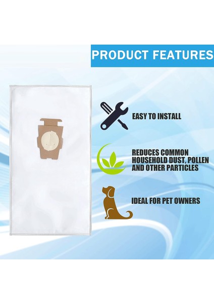 15PACK 204814 Elektrikli Süpürge Torbası, Vakum Torbaları Için 205811 Stil F,204811,204814,TÜM Nesil G+4belts Için (Yurt Dışından)