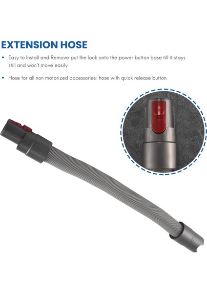 Gui xulian Uzatma Hortumu ve Tetik Kilidi - V15 V11 V10 V8 V7 Elektrikli Süpürge Için Esnek Hortum ve Anahtar Tutucu (Yurt Dışından)