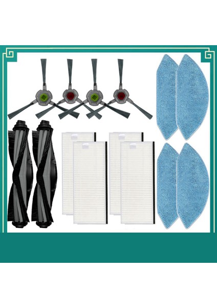 Deebot U2 Pro DGN22 Robotlu Süpürge Aksesuarları Yedek Ana Yan Fırça Hepa Filtre Paspas Bezi (Yurt Dışından) fırsatları