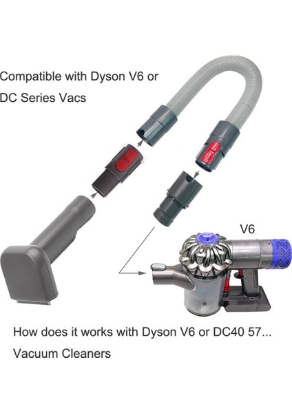 Gui xulian Köpek Pet Saç Fırçası Damat Aracı V11 V10 V8 V7 DC30 DC33 DC40 ve Elektrikli Süpürge Parçaları B (Yurt Dışından)