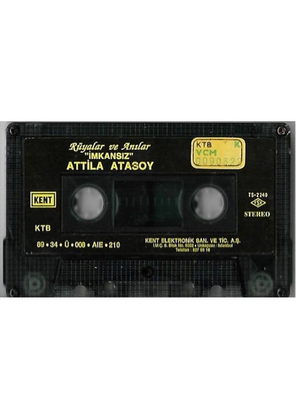 Attila Atasoy - Rüyalar ve Anılar, Imkânsız / Kaset