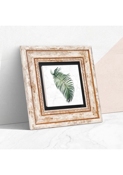 Yaprak Taş Duvar Tablosu Çerçeveli Duvar Dekoru Wall Art T1-194